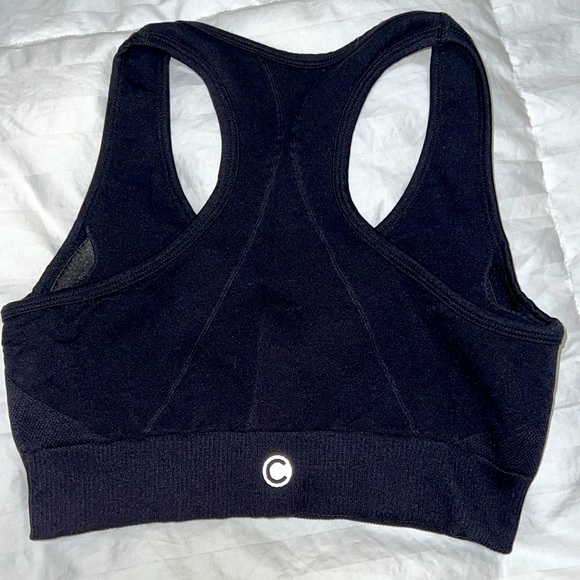 Cameeli Ribbed Athleisure Bra and Leggings in Jet black - Picture 5 of 7